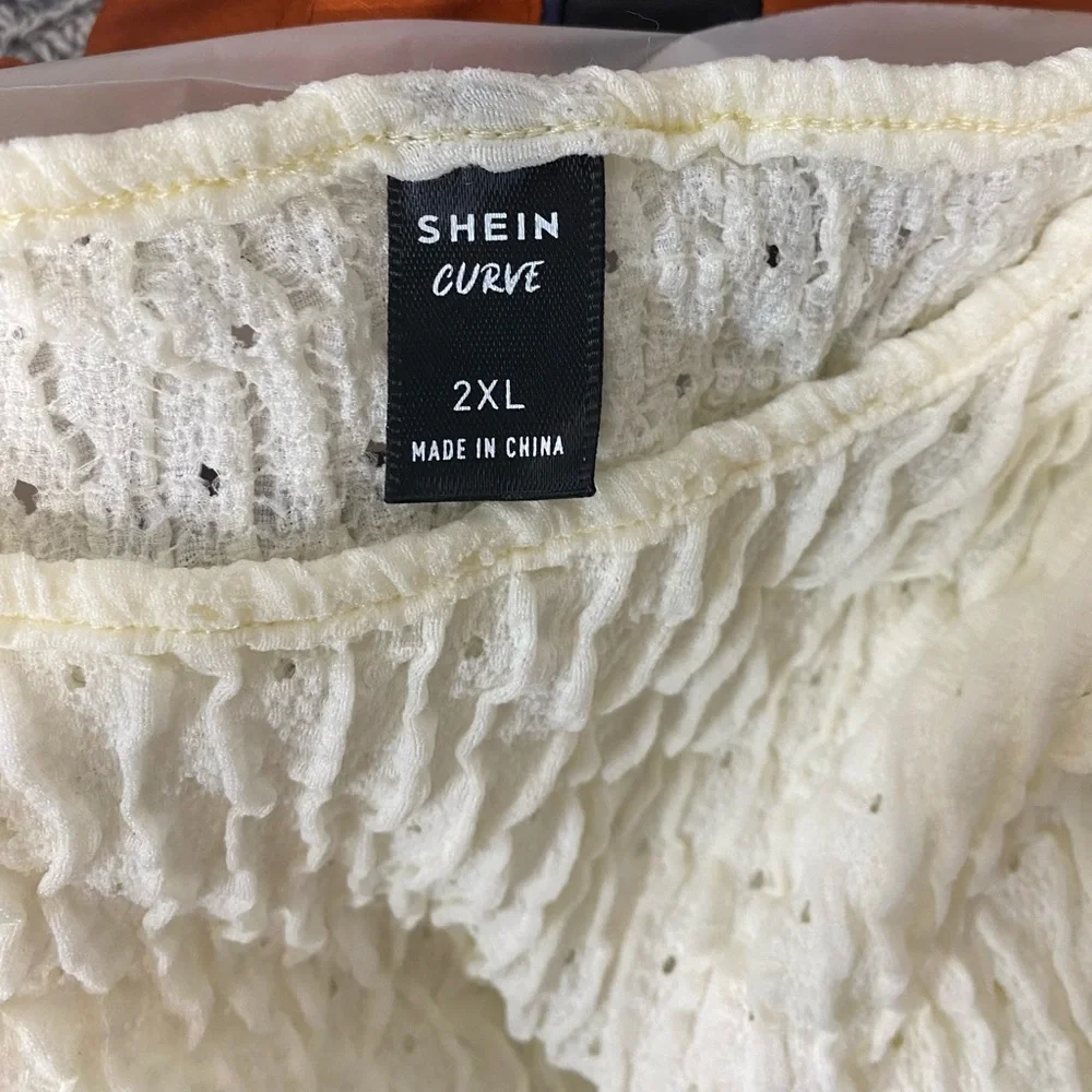 Shein Plus Eyelet Textured Tee - Picture 12 of 15